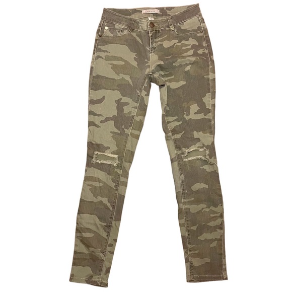 Adam Levine Collection Pants - Adam Levine Camouflage Ripped Skinny Jeans